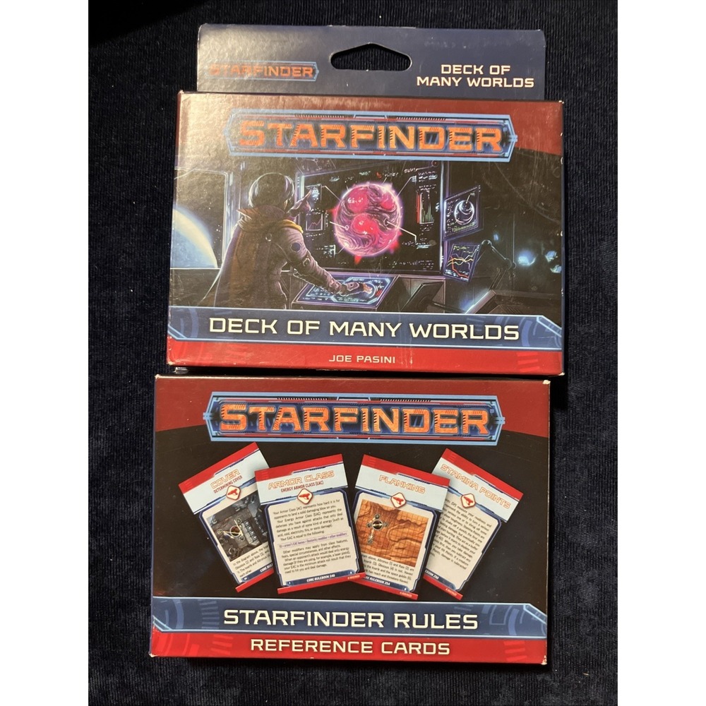 Paizo Starfinder RPG Deck of Many Worlds & Rules Reference Cards PZO7414 2020